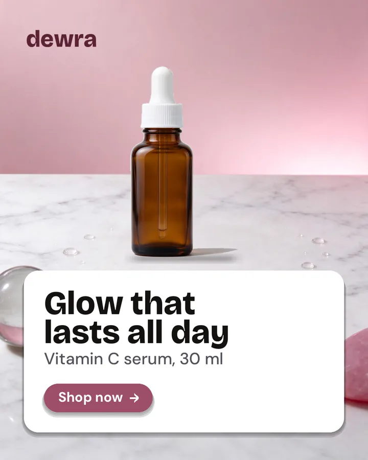 Soft beauty product ad sample, Portrait 4:5