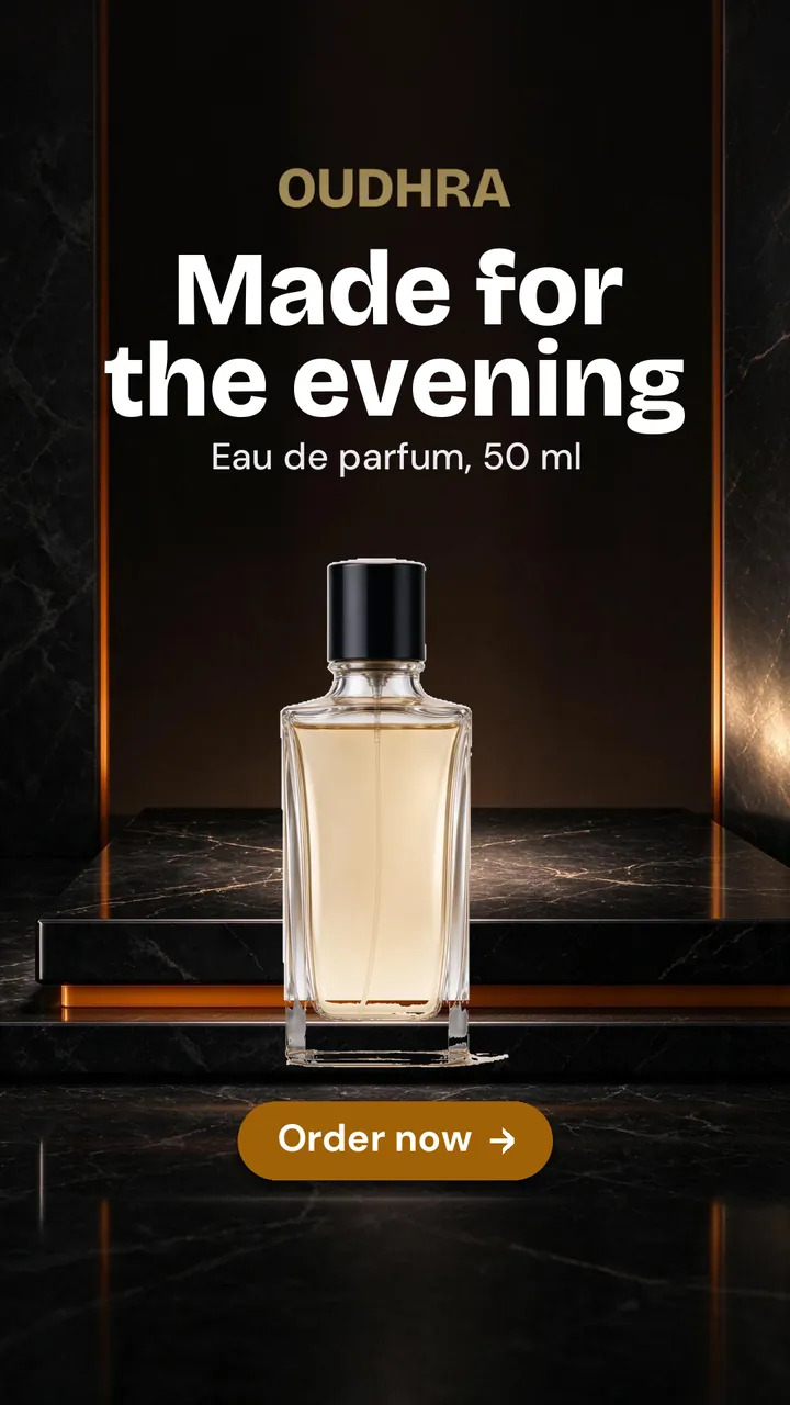 Minimal luxury product ad sample, Story 9:16