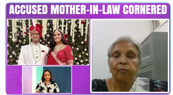 Barkha Dutt interview split-screen with Giribala Singh
