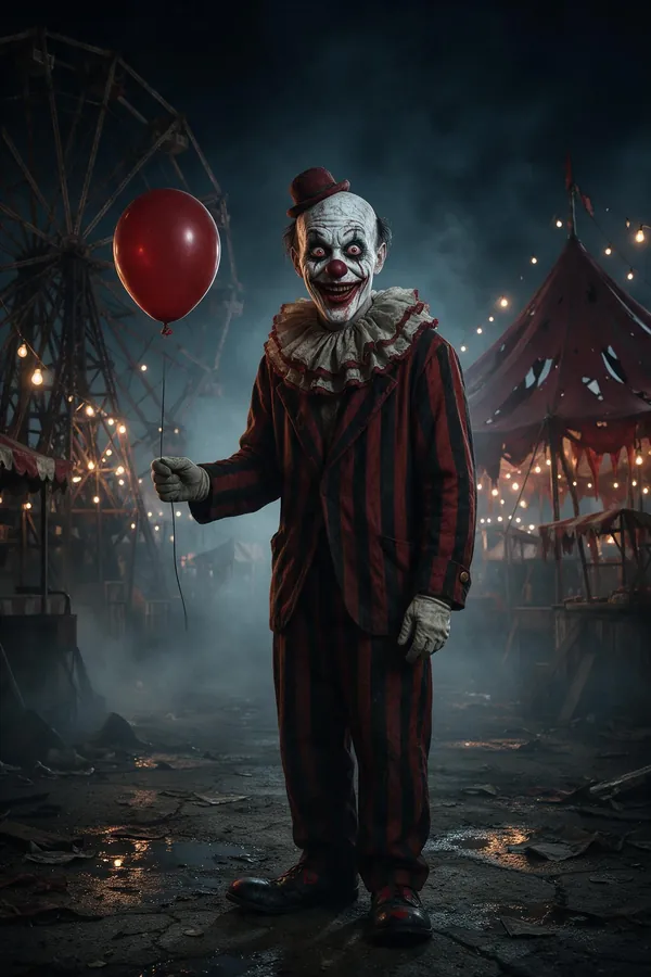 Creepy Clown Halloween character