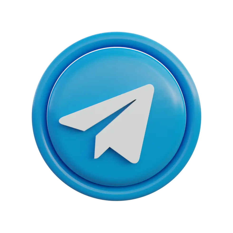 3d social media icons telegram free png 1
